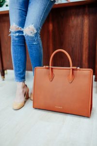 Chloe flats and Strathberry bag