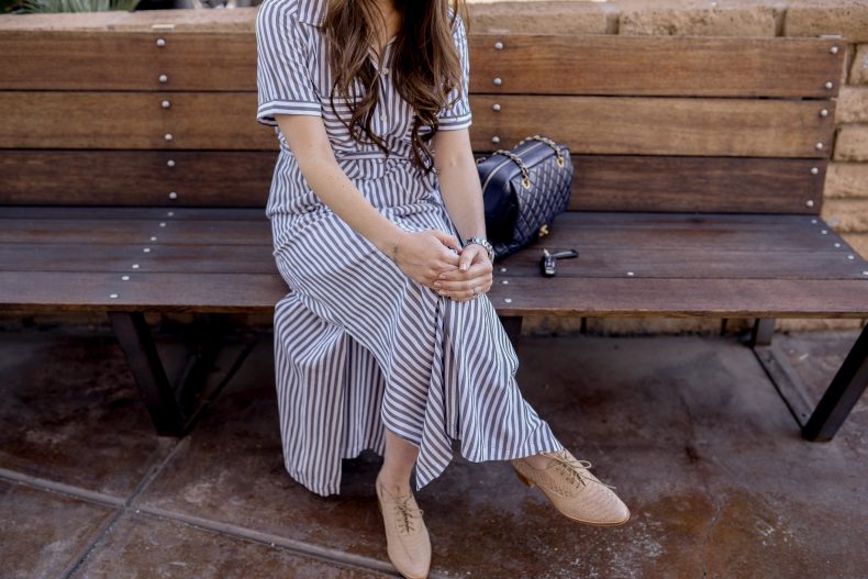 Striped dress outfit