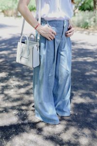 Call me Lore wearing alice and Olivia wide Leg Pants