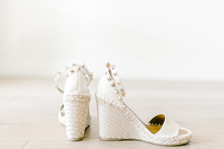 Call me Lore's Shoe of the Month: White Valentino wedges