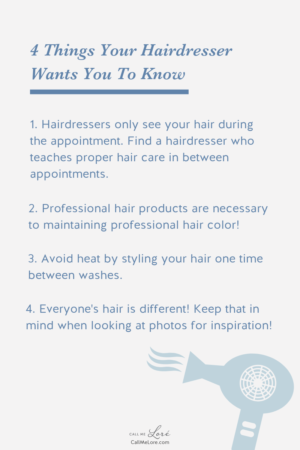 what your hair dresser wants you to know